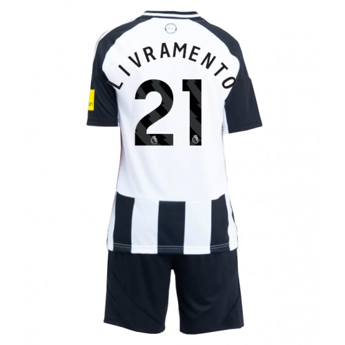 Fotballdrakt Barn Newcastle United Tino Livramento #21 Hjemmedraktsett 2024-25 Kortermet (+ Korte bukser)